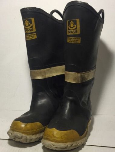 Vintage servus steel toe fire boots size 10 firefighter made in usa for sale