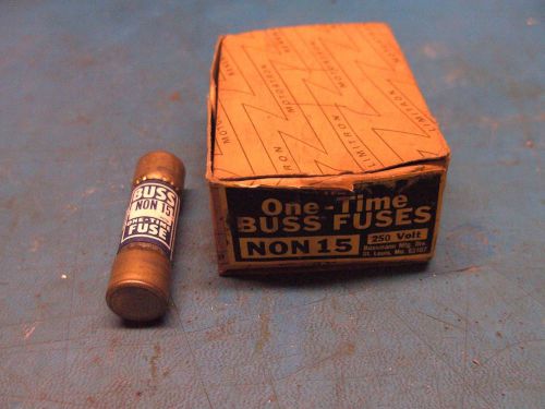 NEW Bussmann One-Time Non 15 K5 Buss Fuse 250V - 1 Fuse w/ Original Factory Box