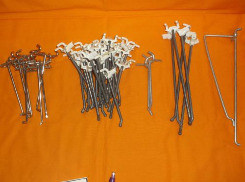 45 Heavy Duty Pegboard Hooks 32 @ 4&#034;,  7 @ 5&#034;, 5 @ 8&#034; 1 @ 10&#034; EUC