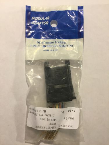 3x DB9  Female to RJ45 1 pc Modular Adapter Black LOT OF 3!!! NOS