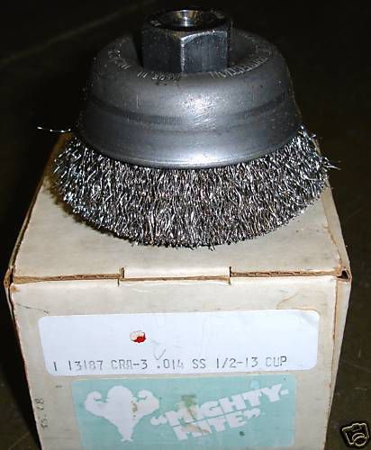 Weiler Wire Brush 13187 1/2&#034;-13 STAINLESS brush grinder