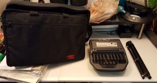 Stentura 200 SRT Stenograph Electric Steno Machine WITH STAND AND CASE!