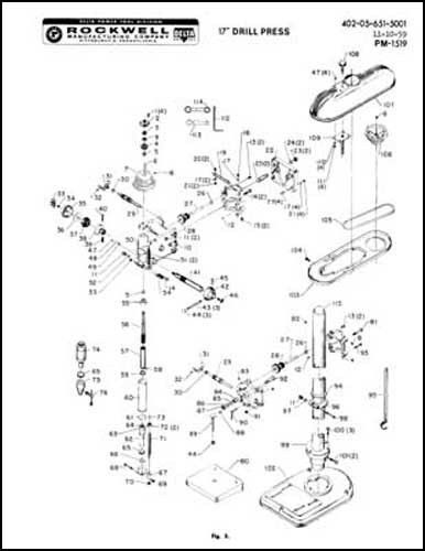 Rockwell 17 Inch Drill Press Parts Manual