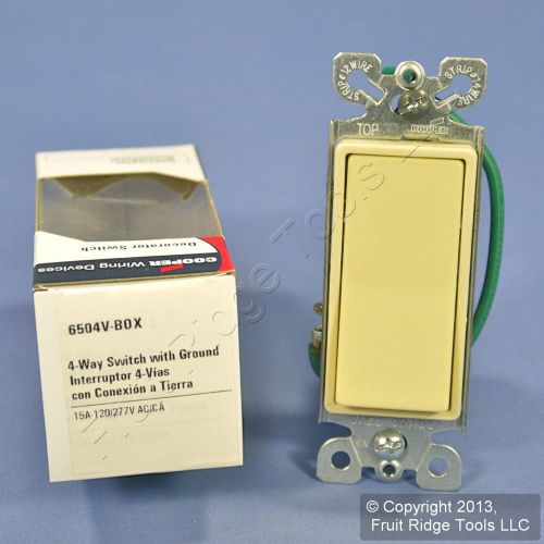 Cooper Ivory 4-WAY Quiet Decorator Rocker Wall Light Switch 15A 120/277V 6504V