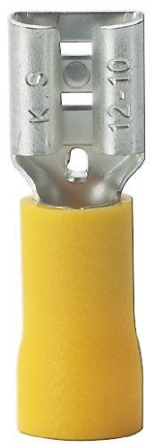 Gardner Bender 20-145F 1 12-10 Gauge Yellow Female Terminal Disconnects, 16-Pack