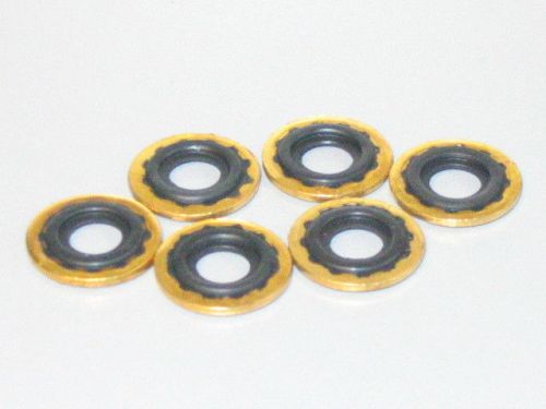 Yoke washer brass &amp; viton seal for oxygen yoke style regulators 25 pack for sale