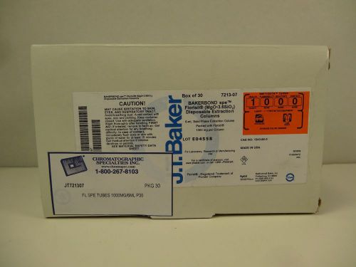 J.T.BAKER BAKERBOND JT721307 FL SPE Tubes 1000MG/6ML P30 - NEW SEALED -Free Ship