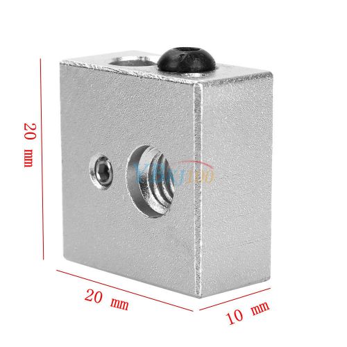 1pcs 20 * 20 * 10mm aluminum heater block for 3d printer heating block for sale