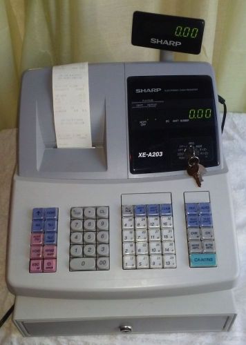 Sharp XE-A203 Electronic Cash Register with keys