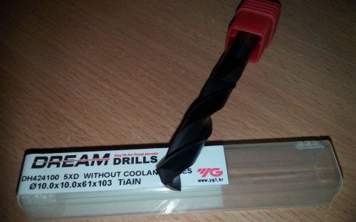 YG1, DREAM DRILLS 10 mm, DH424100 5xD, Original pack(1PCS)