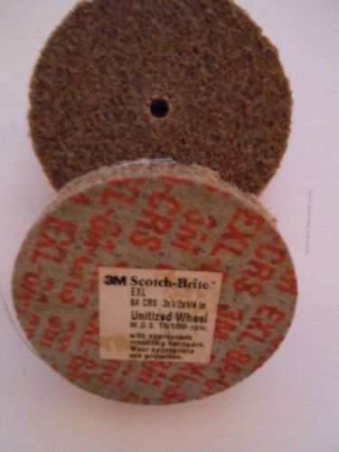 3M Scotch-Brite -EXL Unitized Wheel  8A CRS  3 X 1/2 X 1/4   (3pcs)