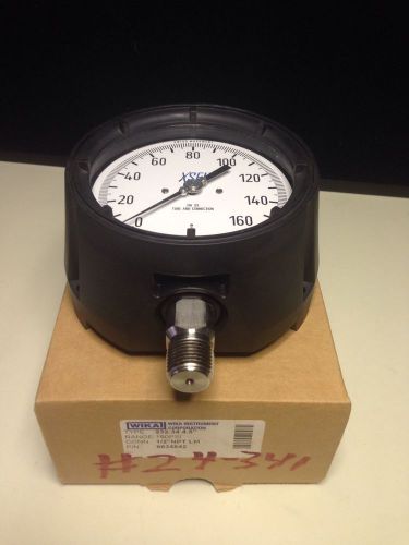 New WIKA 9834842 Pressure Gauge 232.34 4.5&#039;&#039; RANGE: 160PSI, CONN: 1/2&#039;&#039; NPT LM