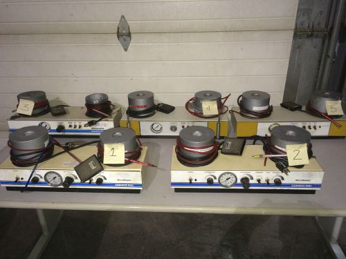 One lot of 5 comco sandblast units model mb1002-1 &amp; mb102 &amp; cabinet for sale