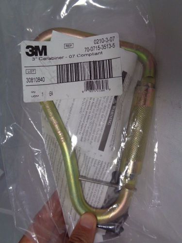 3M - 3&#034; Fall Protection Tear Drop Large Steel Autolock Carabiner Model 0210-3-07