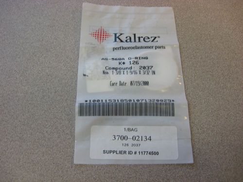 AMAT O-Ring ID: 1.362 CSD: .103 KALREZ 2037 80 D, 3700-02134, New, Sealed