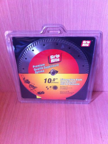 10&#034; GRIP RITE DIAMOND SAW BLADE GRTDB10P  MUST L@@K!!