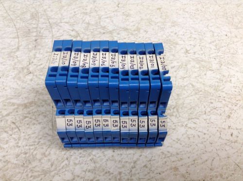 Allen Bradley 1492-H Blue Wire Terminal 1492H Lot of 12 (TB)