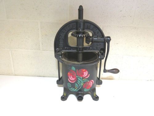 Antique 8 quart qt enterprise mfg co 2092 sausage lard fruit press / decorated for sale