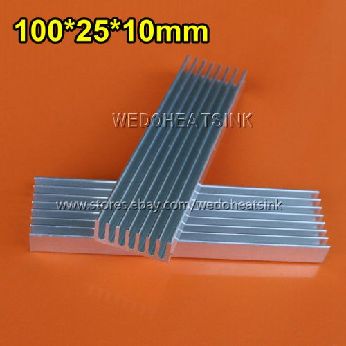 FREE Shipping 10pcs 100x25x10mm DIY 5W 10W LED Power Heatsink Aluminum