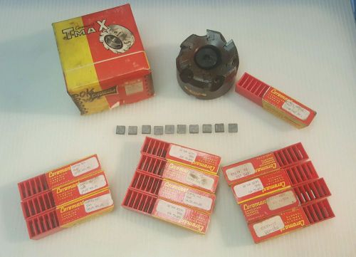 Lot 120 NEW! Carbide Inserts Sandvik SPG 423 + Sandvik RA 265.2-080M Face Mill