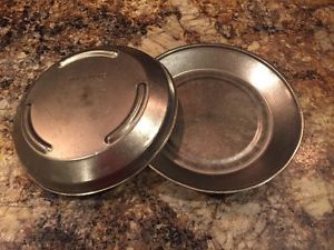 2 Seco 4731129 Wax Base Stainless Dinner Warming 9&#034; Plates, Chef, Christmas Gift