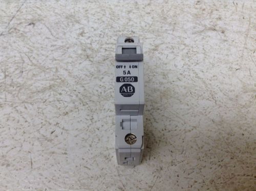 Allen Bradley G050 1492-CB1 1 Pole 5 Amp Circuit Breaker 1492CB1 1492-CB1-G050