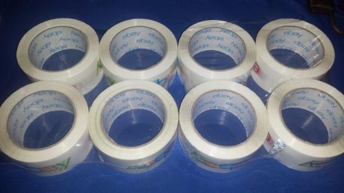 Eight (8) New Rolls eBay LOGO 75 yards x 2&#034; BOPP Shipping Tape - free shipping