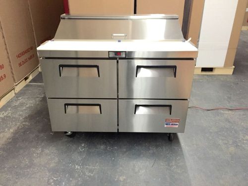 4 draw sandwich prep unit prep table oven 60&#034;  5&#039;  foot drawer deli refrigerator for sale
