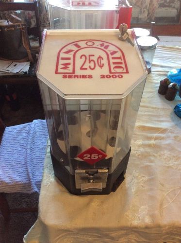 Mint O Matic Series 2000 Mint Candy Vending Machine $.25 Coin Op Mech