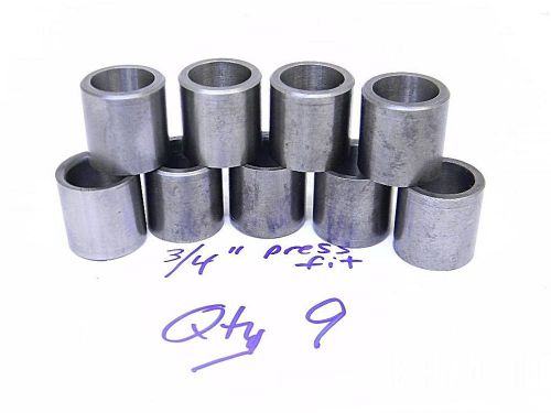 9 USED 3/4&#034; ID x 1&#034; OD MACHINIST HEADLESS PRESS FIT LINER DRILL BUSHINGS