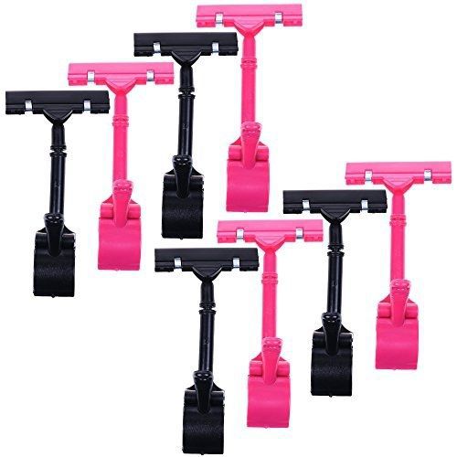 BCP 8pcs POP Adjustable Plastic Clip-on Style Merchandise Sign Display Clip