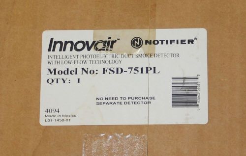 Notifier fsd-751pl duct smoke detector for sale
