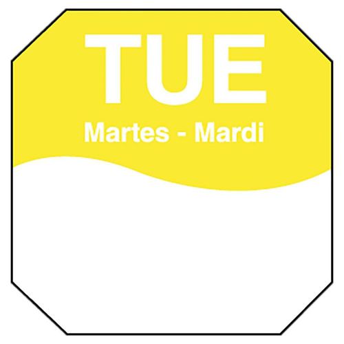 Daymark it1100602 movemark day of the week removable octagonal label tuesday ... for sale