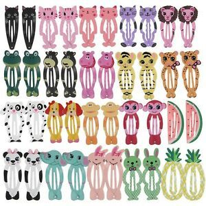 inSowni 2&#034; Snap Hair Clips Barrettes Animal Glitter for Baby Girl Toddlers Fi...