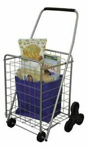 Helping Hand FQ39905 Heavy Duty 3 Wheel Stair Climbing Folding Cart, Silver