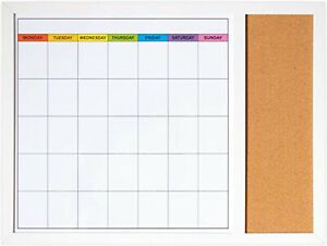 Cork Board And Dry Erase Board Combo for Wall Teacher Parent Family Planner