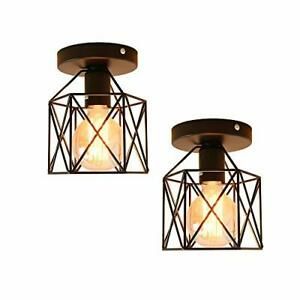 Semi Flush Mount Ceiling Light Fixture for Farmhouse Kitchen, Hallway, Porch