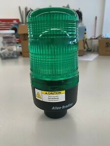 Allen Bradley Beacon cat 855BS-ADA10 , green steady on , 120 volt , 3&#034; dia. 