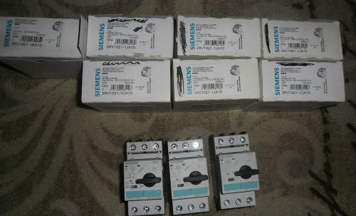 1 lot siemens 3rv1021-1ka10, 1ja10, 1ca10 breaker - 7 pieces for sale