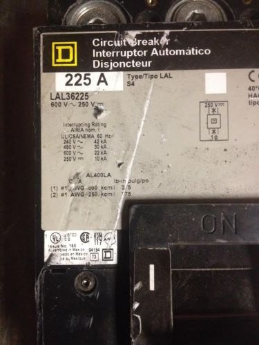 Square d circuit breaker, lal36225 for sale