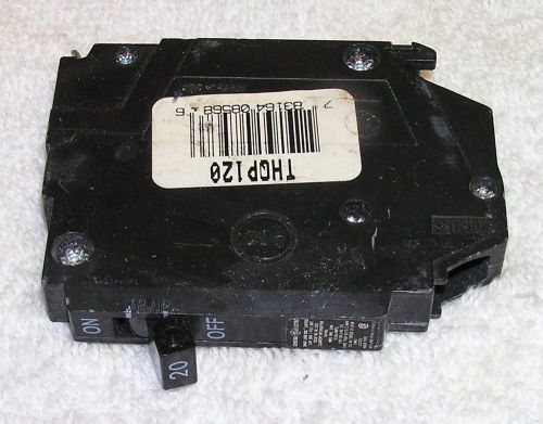 General electric thqp120 molded case narrow 20 amp 1 pole circuit breaker - nos for sale