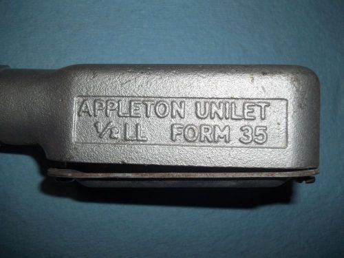 Appleton unilet 1/2&#034;ll form 35 conduit body with 1/2&#034; elbow, pipe &amp; fittings for sale