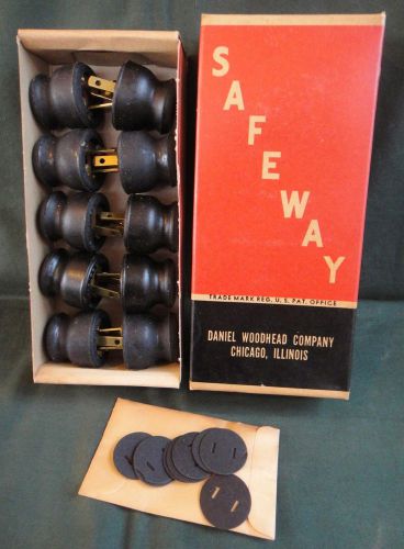 Vintage NOS Safeway Daniel Woodhead Electric Plug for Lamp/Fan - No. 1400