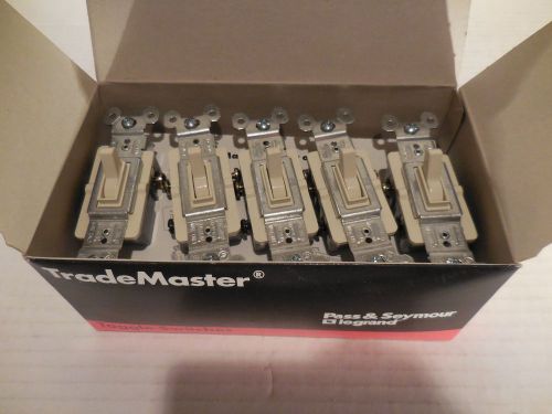 Lot of 8 Pass &amp; Seymour 663-LA  3W Toggle Switches 15A 120V Light Almond