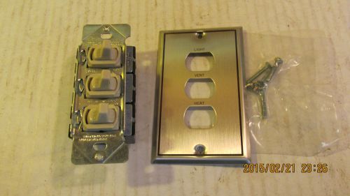 NEW TRIPLE ELECTRICAL SWITCH AND PLATE, ODDBALL!!