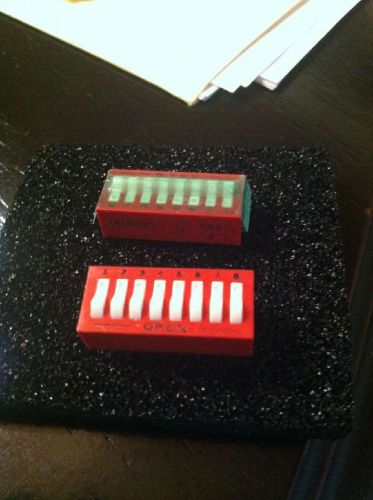 NEW 2PCS GRAYHILL 76SB08ST 8 POS PIANO DIP SWITCH