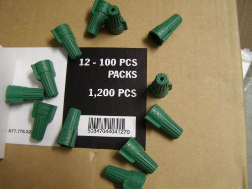 lot 1200  green wing grounding wirenuts less than $3.60 per hundred nib