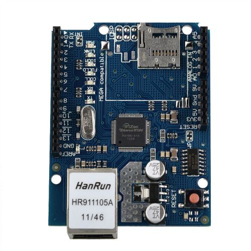 Ethernet shield w5100 micro-sd card slotfor arduino 2009 uno mega 1280 2560 or for sale