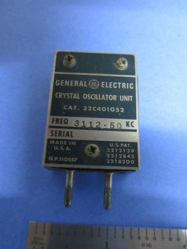 GENERAL ELECTRIC VINTAGE QUARTZ CRYSTAL FREQUENCY 3112.50 KC