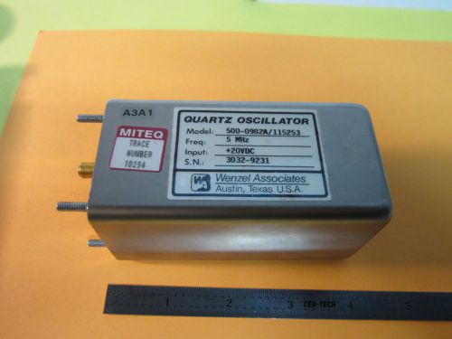 WENZEL 5 MHz LOW PHASE NOISE QUARTZ OSCILLATOR FREQUENCY STANDARD BIN#24